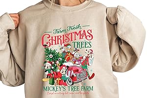 Adorable Mickey's Tree Farm Christmas Sweatshirt