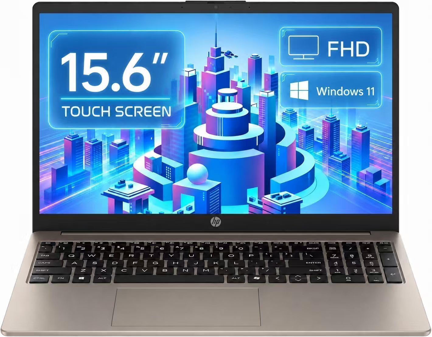 HP Pavilion 15.6 Inch FHD IPS Touchscreen Anti-Glare Laptop, Windows 11, 16GB RAM, 1TB SSD, Intel Processor Up to 3.8GHz, 11Hours Battery Life, Privacy Camera Shutter, Type-C, Cozy Cashmere