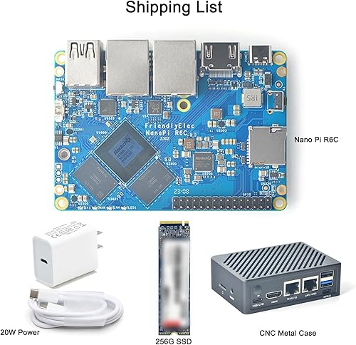 Miniatura 2 de NanoPi R6C 2.5GbE Openwrt Router SBC con funda de metal  8 GB de RAM 32 GB eMMC con SSD de 256 GB 8K a 60 HZ HDMI para NAS VPN IOT Smart Home