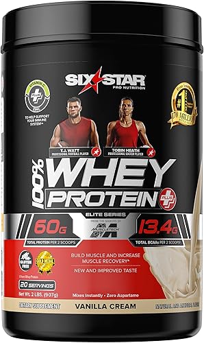 Miniatura 9 de Six Star Proteína de suero en polvo Plus  Construcción muscular y recuperación más apoyo inmunológico  Constructor muscular para hombres y mujeres