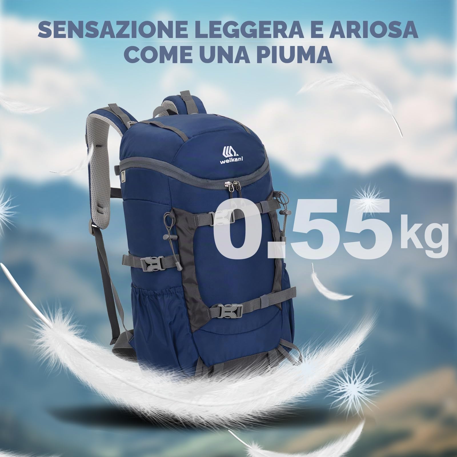 Jianyana Zaino Trekking 30l - Zaino da Ciclismo Resistente ai Graffi Zaino da Escursione Zaino da Campeggio Piccolo Leggero Resistente da Viaggio per Passeggiate Sport per Donne e uomini