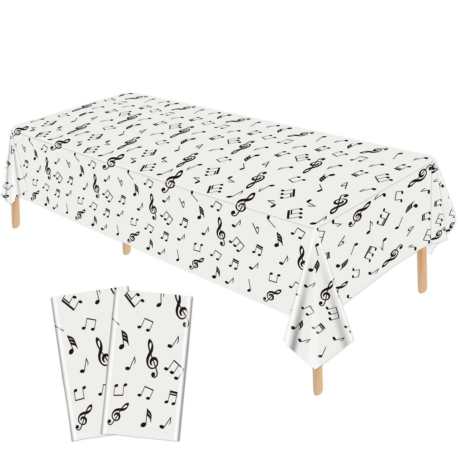 Table Notes Cover Piano Keyboard Cover 2 Pack Music Notes Tablecloth - 87x51 Inch Piano ...