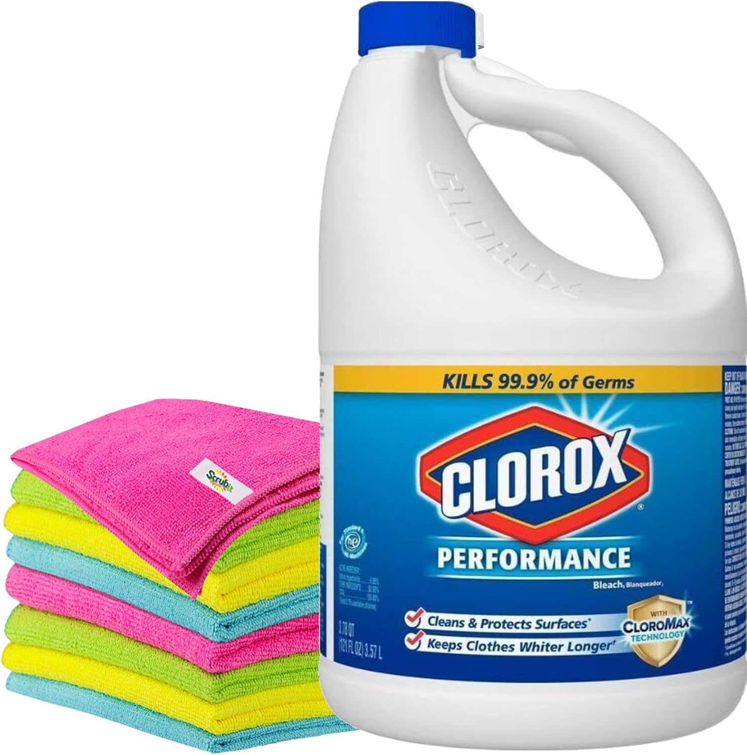 Bleach Liquid Cleaner for Laundry and Bathroom, 121 oz