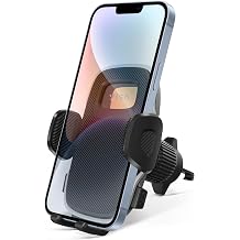 YISH Phone Car Holder, Mobile Phone Mount Cradle 360  Rotation, Air Vent Car Super Stable Hook Clip,Universal Telephone Holder for iPhone, Galaxy, All 4.0''-7.0'' Smartphones Black