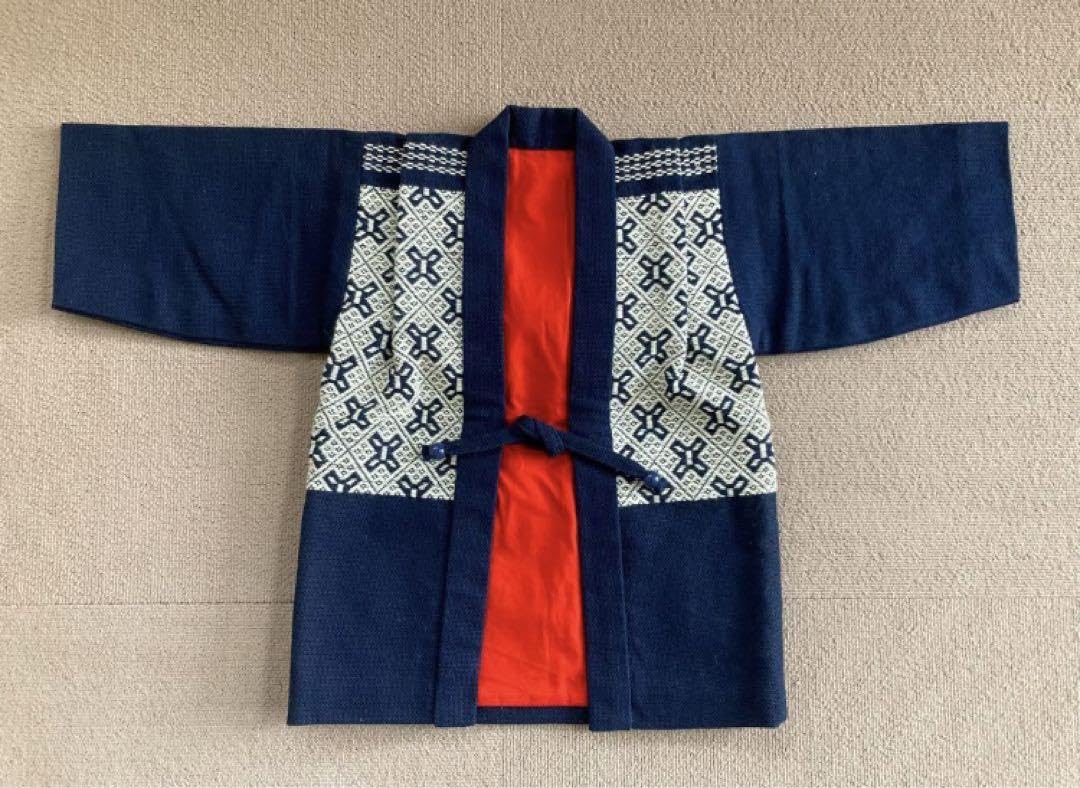 Amazon.co.jp: 津軽 こぎん刺し 刺し子 はっぴ 半纏 キッズ 子供サイズ