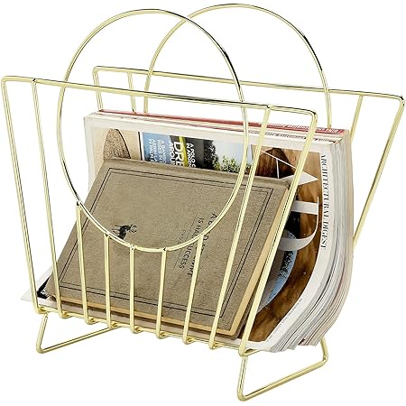 Amazon.com: MyGift Mid-Century Magazine Holder Floor Standing Rack ...
