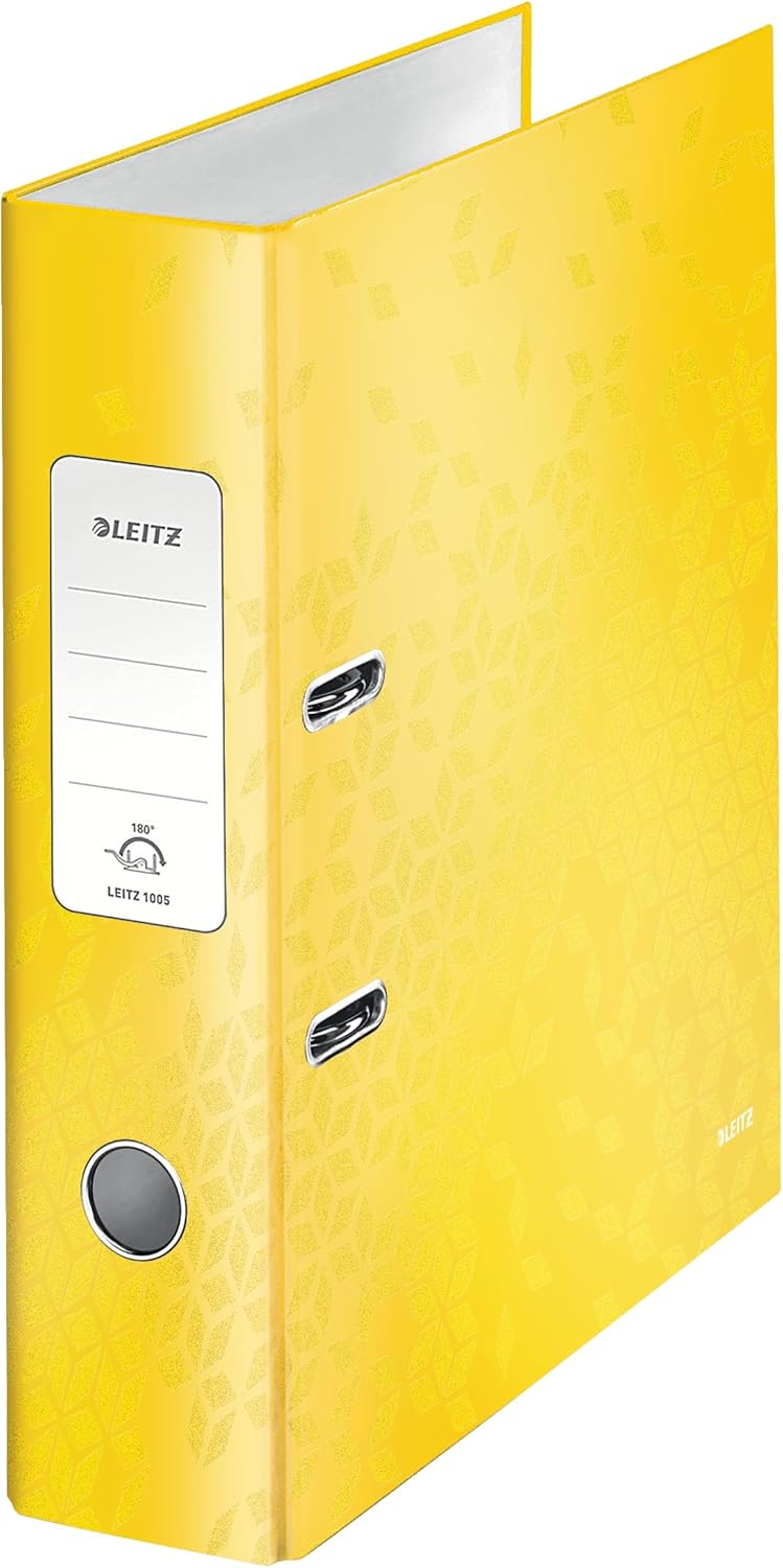 Leitz 10050062 A4 80 mm Wow 180 Lever Arch Files - Purple