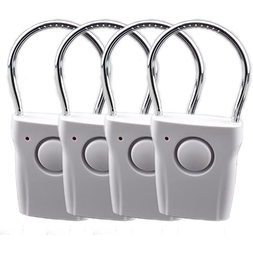 115dB Door Knob/Handle Vibration Alarm for Home Hotel Apartment Door Looker Alarm 2 Packs