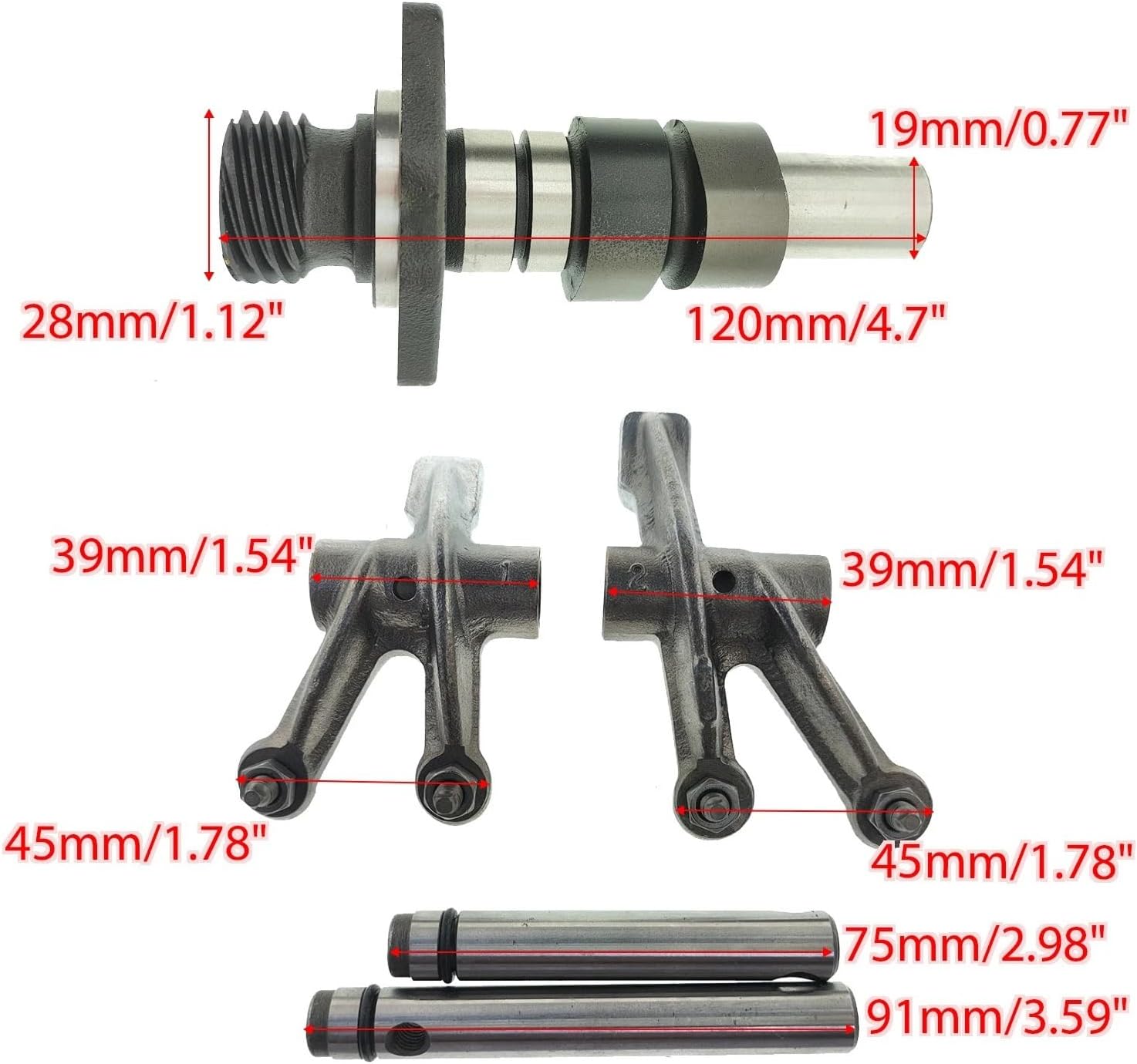 Camshaft Rocker Arm Pin Swing Arm Cam Shaft Fit For GN250 DR250 TU250 GZ250 TU DR GN GZ 250 2711-38212-000 Motorcycle(One Set)