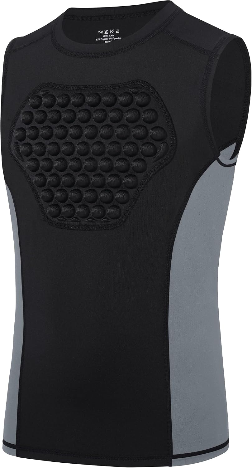 Roadbox Youth Baseball Chest Protector, Football Heart Guard Padded Shirt