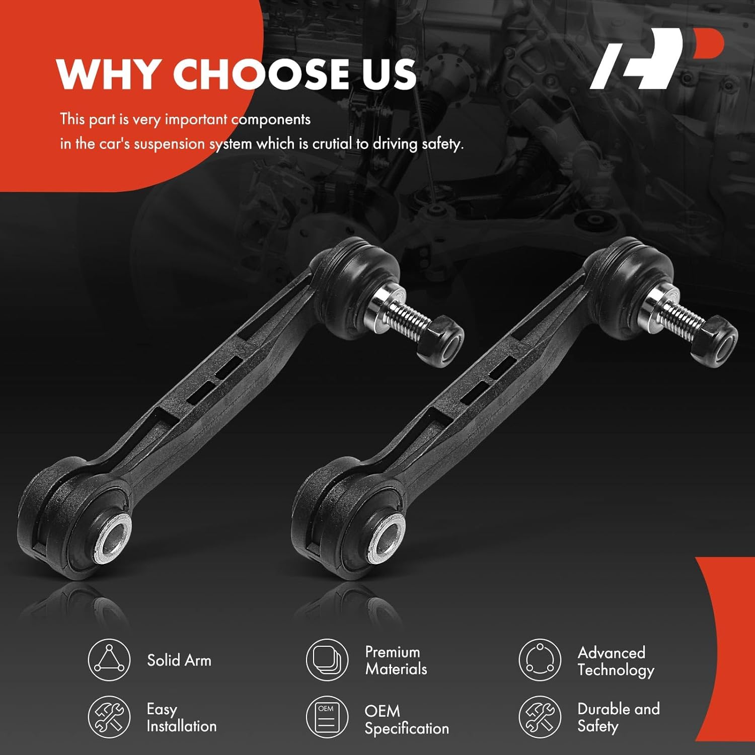 A-Premium 2 x Rear Sway Bar Links Stabilizer Bar Links, Compatible with BMW X3 2011-2017, X4 2015-2018
