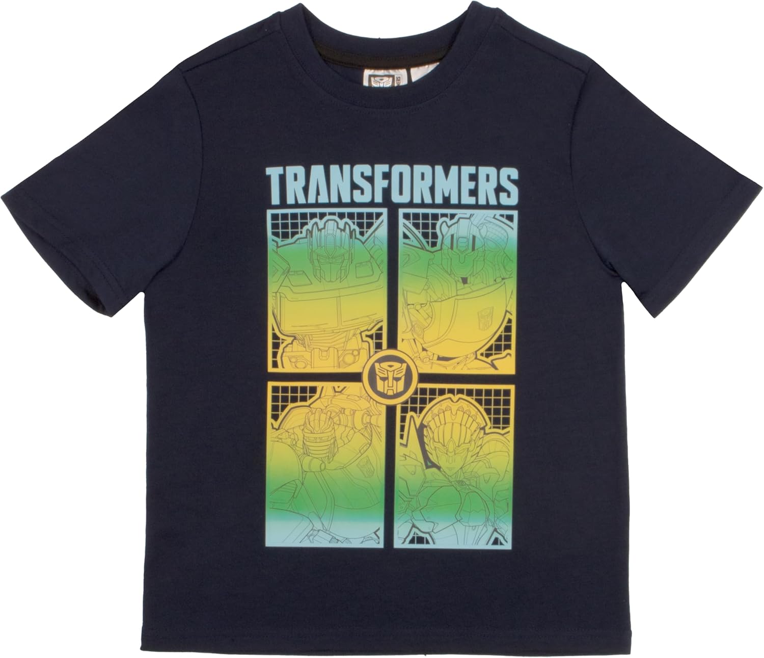 Transformers Boys 5-12 Blue Cotton Blend Modern Short Sleeve Shirt Tank Top and Shorts 3 Pack Bundle Set for Kids