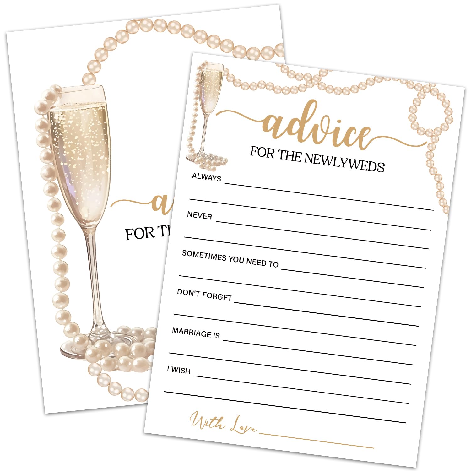 Tarjetas de consejos de boda para despedida de soltera, 30 piezas de consejos de fiesta y deseos para los recién casados, juegos de despedida de soltera, tarjetas de consejos y deseos (champán
