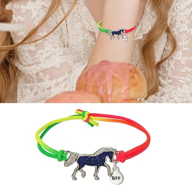 ALTcompluser Lot de 4 bracelets d'humeur pour fille - Changement de couleur - Couleurs arc-en-ciel - Bracelet d'amitié pour fille - Fête d'anniversaire, 24,13 Zentimeter, Métal, Oxyde de zirconium