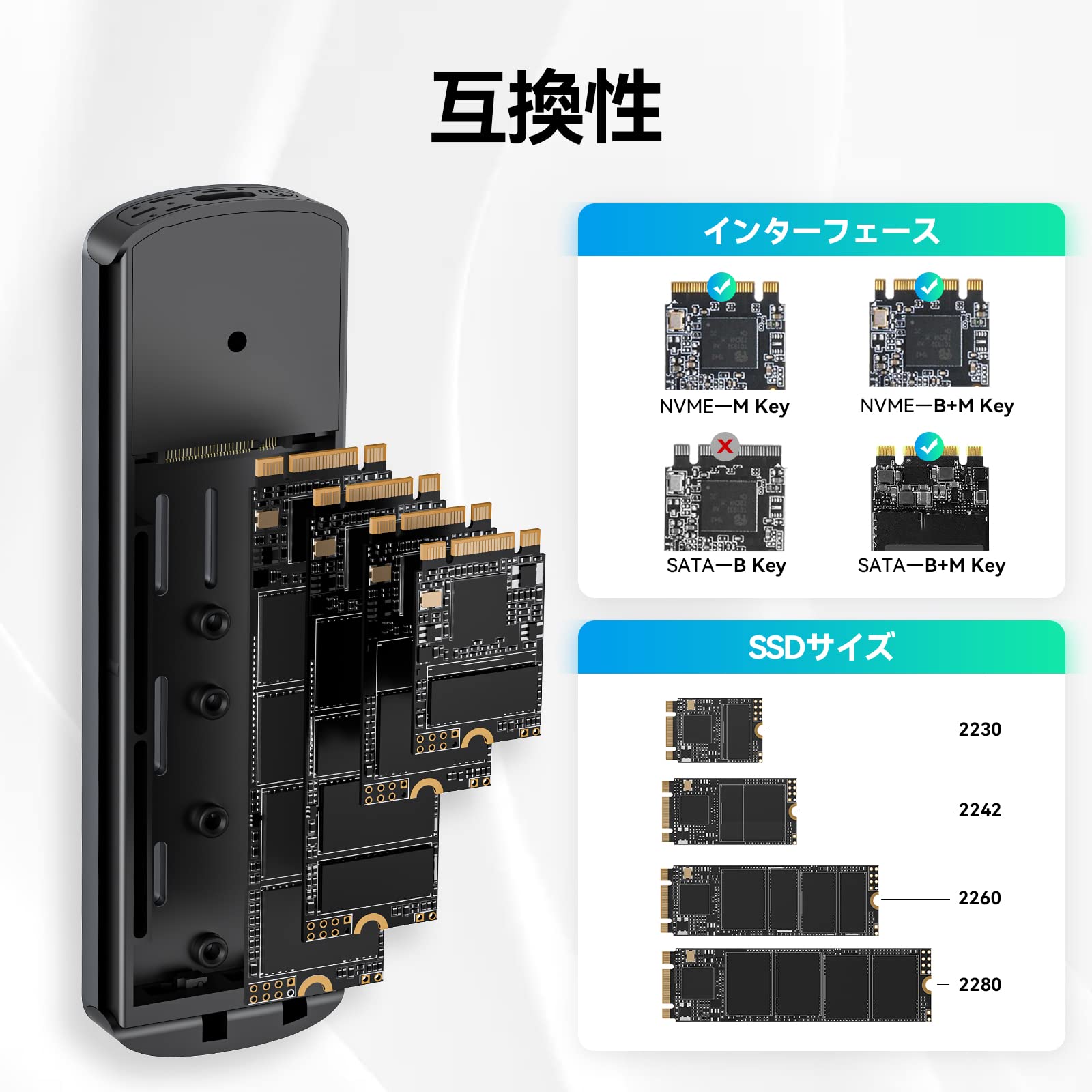 NVMe M.2 SSD＋Yottamaster外付けケースセット Amazon.co.jp: Yottamaster M.2 SSD 外付けケース NVMe SATA 両対応