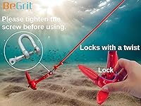 Vista 4 de BeGrit Ancla de kayak Anclaje de barco pequeño Anclaje marino plegable para pesca, kayak, tabla de remo, canoa, moto acuática, con bolsa