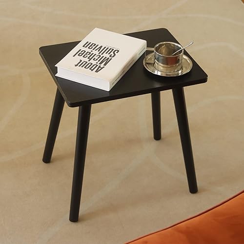 Miniatura 2 de AWASEN Mesa auxiliar, mesa auxiliar pequeña para sala de estar, dormitorio, oficina, espacios pequeños, mesa auxiliar moderna con madera maciza,