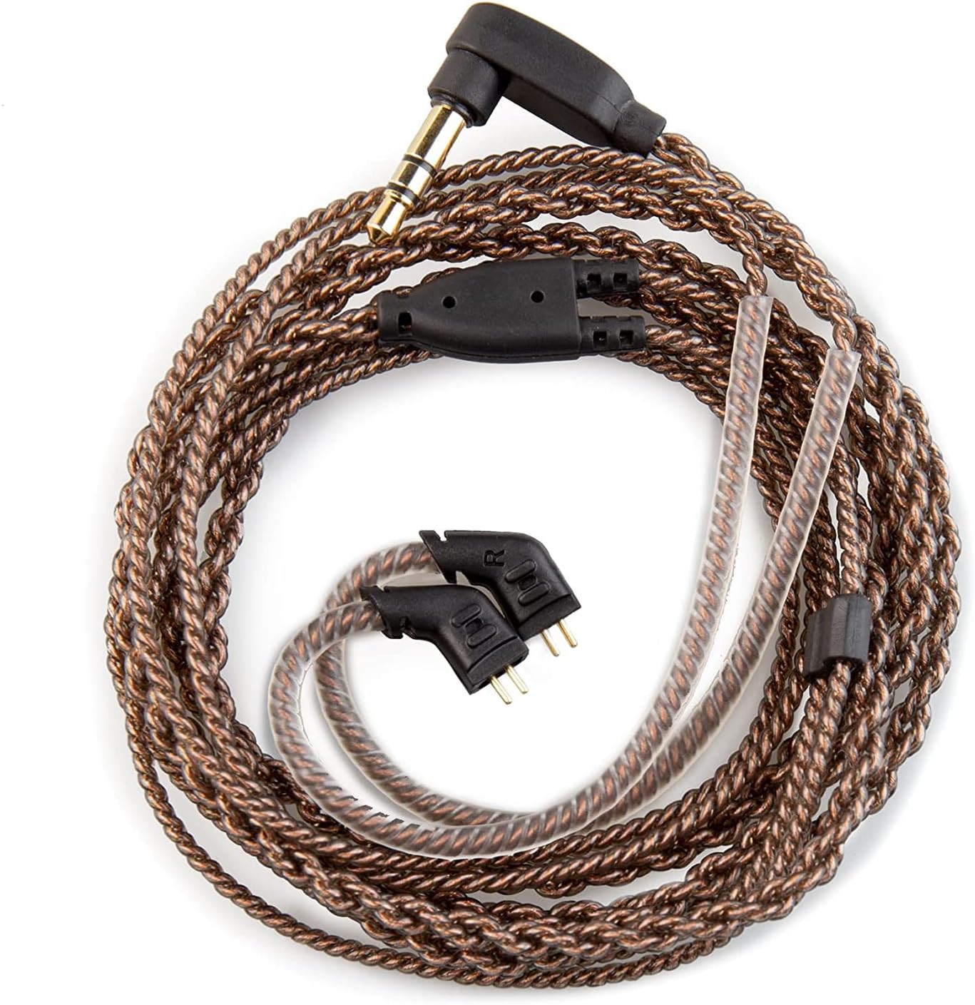 KZ CCA 2PIN IEM Earphone Cable, 4 Core High-Purity Copper Twisted in Ear Monitor Replacement Cable, IEM Earbuds Replacement Cable for KZ ZST ZSTX EDX ES4 AS10 CCA C10 C16 TRN V80 V90 KS1 Storm