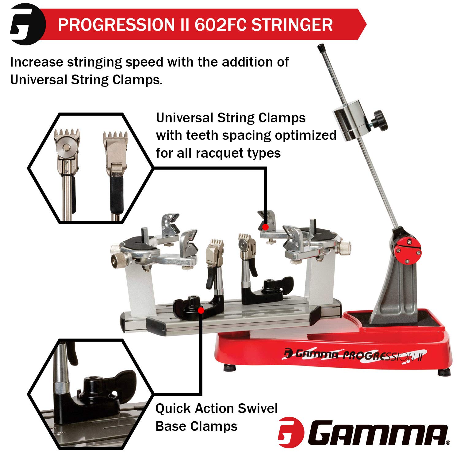 Gamma Progression Tennis Racquet Stringing Machine Tabletop Racket