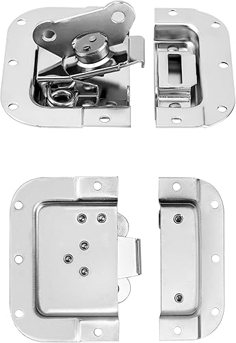 Miniatura 3 de QWORK Road Case - Pestillo empotrado con resorte, paquete de 10 cierres de mariposa empotrados resistentes para funda de vuelo, PA DJ RackRoad Case,