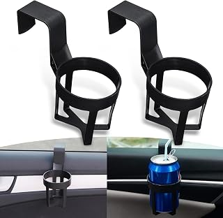 2 PCS Car Cup Holder, Waterproof Portable Design, Vehicle Cup Storage Mount for Treadmill, Universal Durable Automotive Cup Accessories for Window Frames (Black #5.5In x 2.8In x 5.5In)