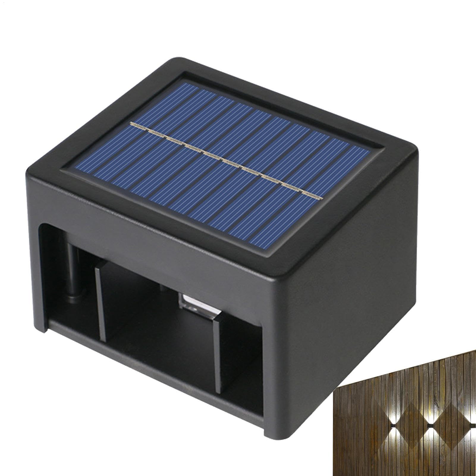 Motion Sensor Solar Wall Lights Outdoor, Dusk To Dawn Water Resistant Super Bright Up And Down Lights For Fence, Modern Exterior Wall Lighting For Yard, Garden, Patio, And Outdoor Spaces