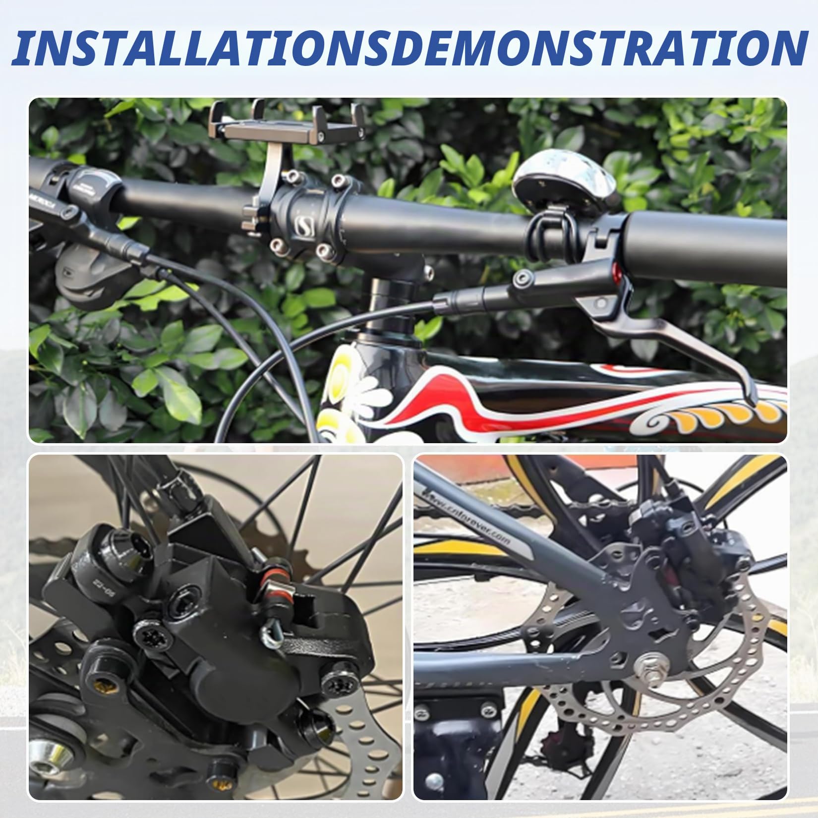 PSLER Hydraulische Scheibenbremse Fahrrad Set mit 160mm‑Bremsscheibe MTB