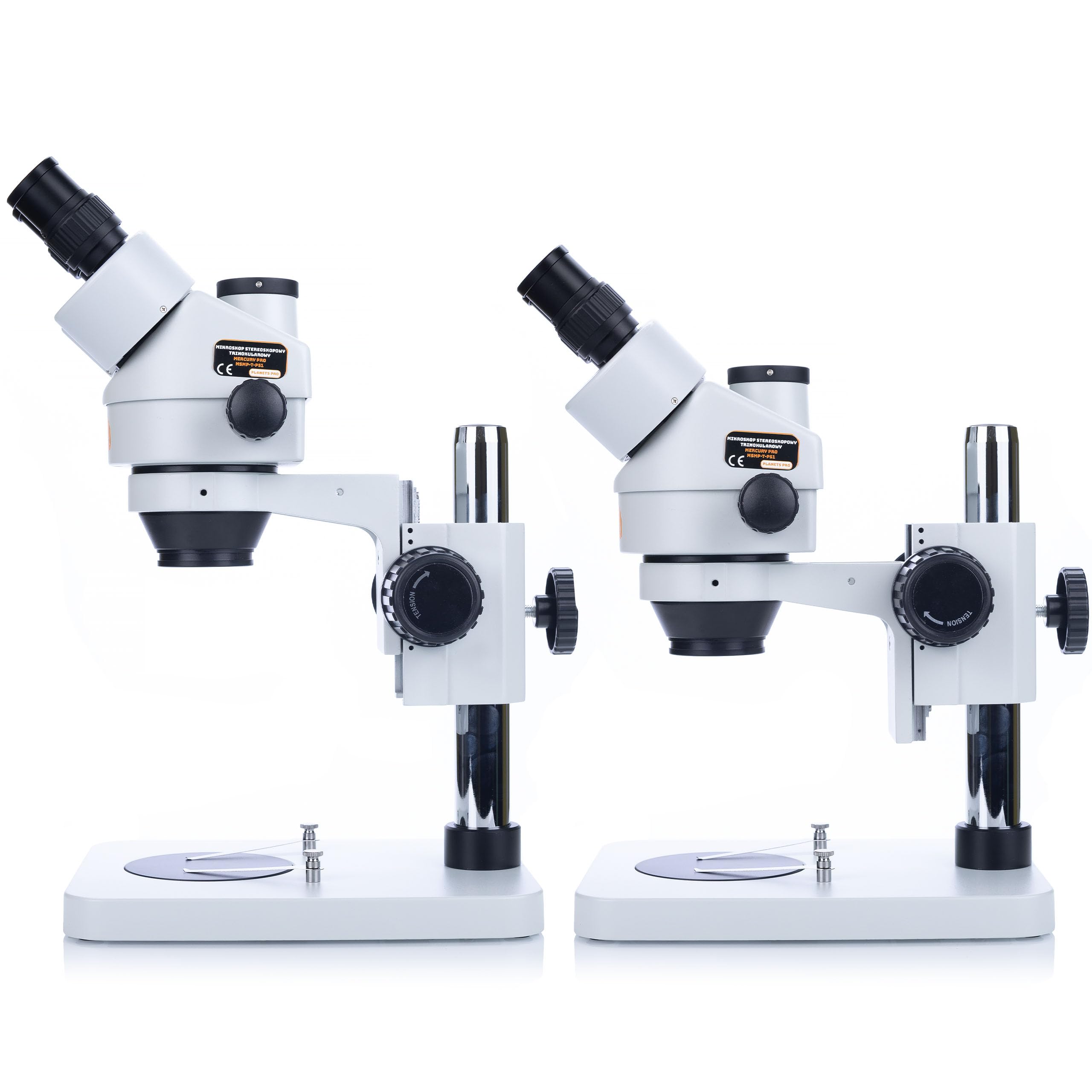 Rosfix Mercury Pro MSMP-T-PS1 - Microscopio estereoscópico trinocular | Zoom 7x 45x | Anillo de luz LED 56x | Lente Barlow 0,5X | Óptica precisa