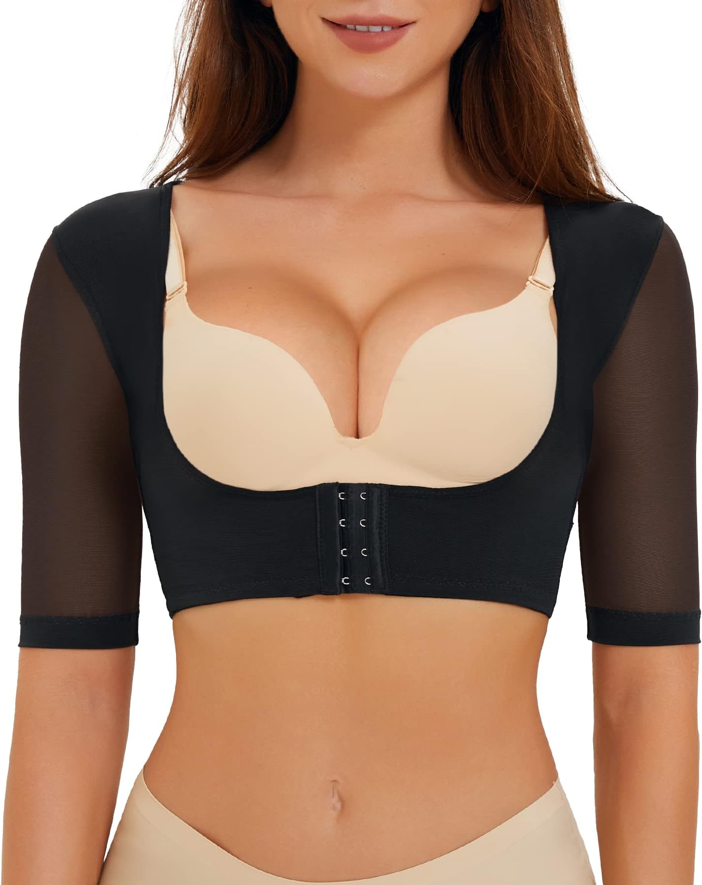 Upper Arm Shaper Post Surgery Arm Compression Sleeves Lipo Garment Posture Corrector Tops Back Support Shapewear