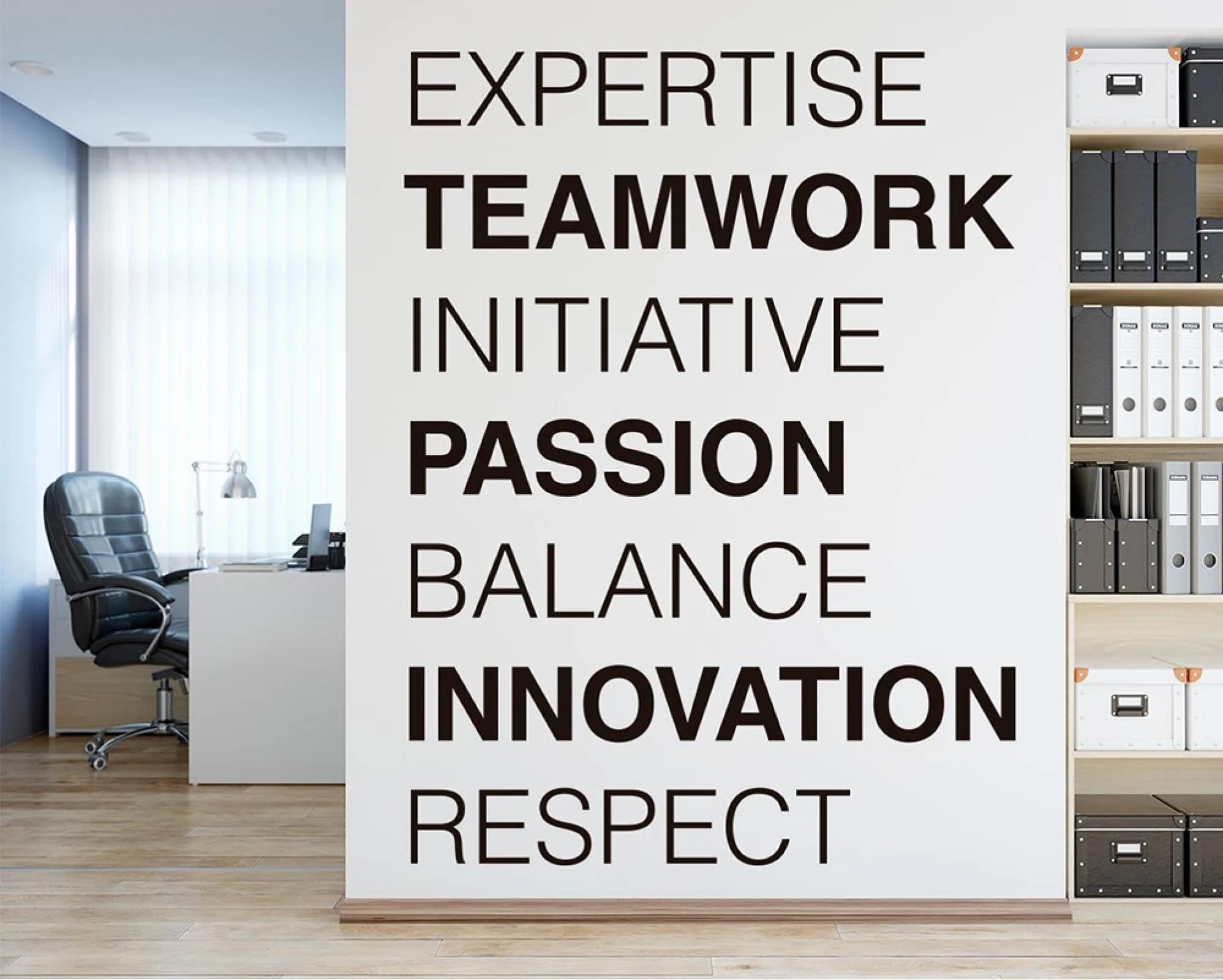 WEIMEIJIE Office wall Stickers, Inspirational Quotes, Vinyl wall Decals, Removable wall Decorations, Teamwork, Passion Decals