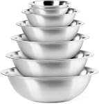 Mélange de bols en acier inoxydable métal,Cuisine Space Gadgets d'enregistrement de stockage, Cuisson, Cuisine, Bol de pain, Miroir poli