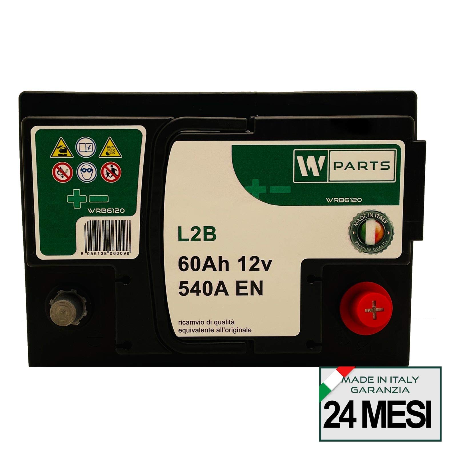 BATTERIA AUTO 60 Ah Bassa - 540A Spunto | Garanzia Italia| 242x175x175 | 60Ah |