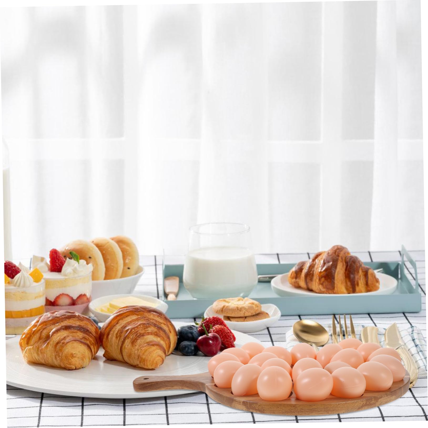 PRETYZOOM Wooden Deviled Egg Tray Egg Storage Holder for Kitchen Parties Sturdy Wood Egg Holder with Smooth Surface for Celebrations Home Use