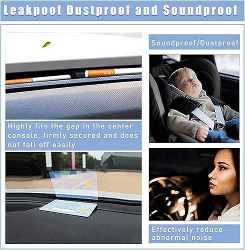 Miniatura 6 de Tira de sellado de tablero de automóvil, tira protectora de sello de goma de 5.3 pies, ranura para parabrisas automático, tira de aislamiento