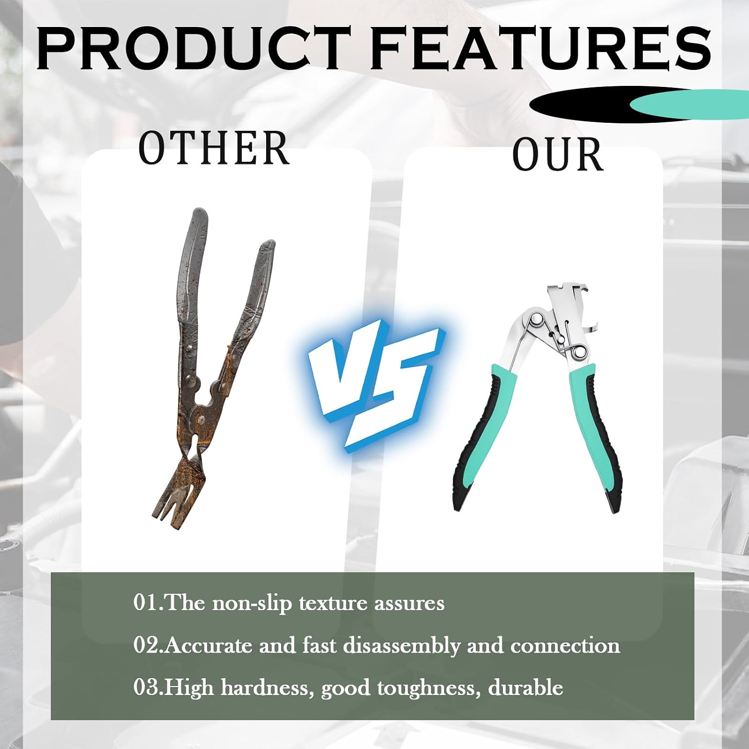 2026 New Car Clip Pliers/Disassembly Tools,Car Clip Remover Tool Kit with Fastener Remover Tool,Multi-Functional Automotive Panel Clips Pliers for Cars Door Panel Dashboard Interior Trim (Green, 3PC)