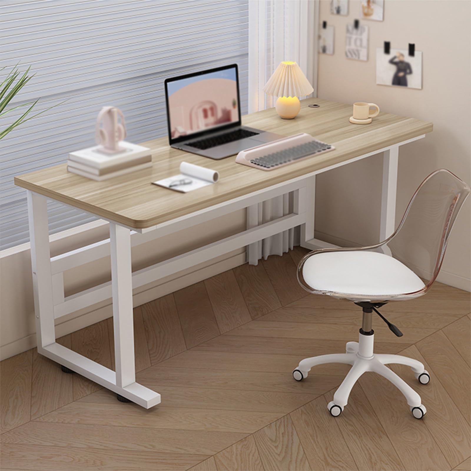 Bureau d'ordinateur noir 70x60 cm compact avec structure en métal robuste pour petit espace
