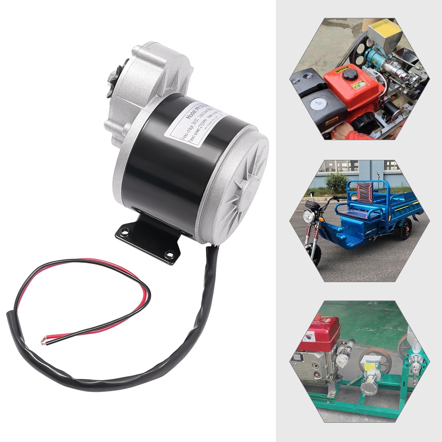 Gear Reduction Electric Motor,36V 350W 2750RPM Electric Bicycle Brushed Motor Reductor,Brushed DC Motor for Electric Bicycle Scooter Bikes,9 Tooth Sprocket (350W,36V)