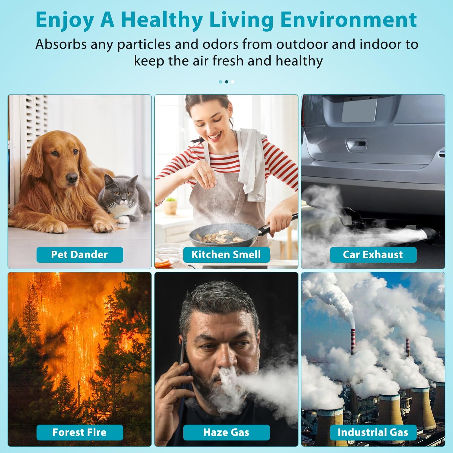 3 Pack MK06 MK01 Filter Replacement Compatible for AROEVE MK01 MK06 MG01JH, and for ToLife TZ-K1, H13 Ture HEPA filter - Image 7