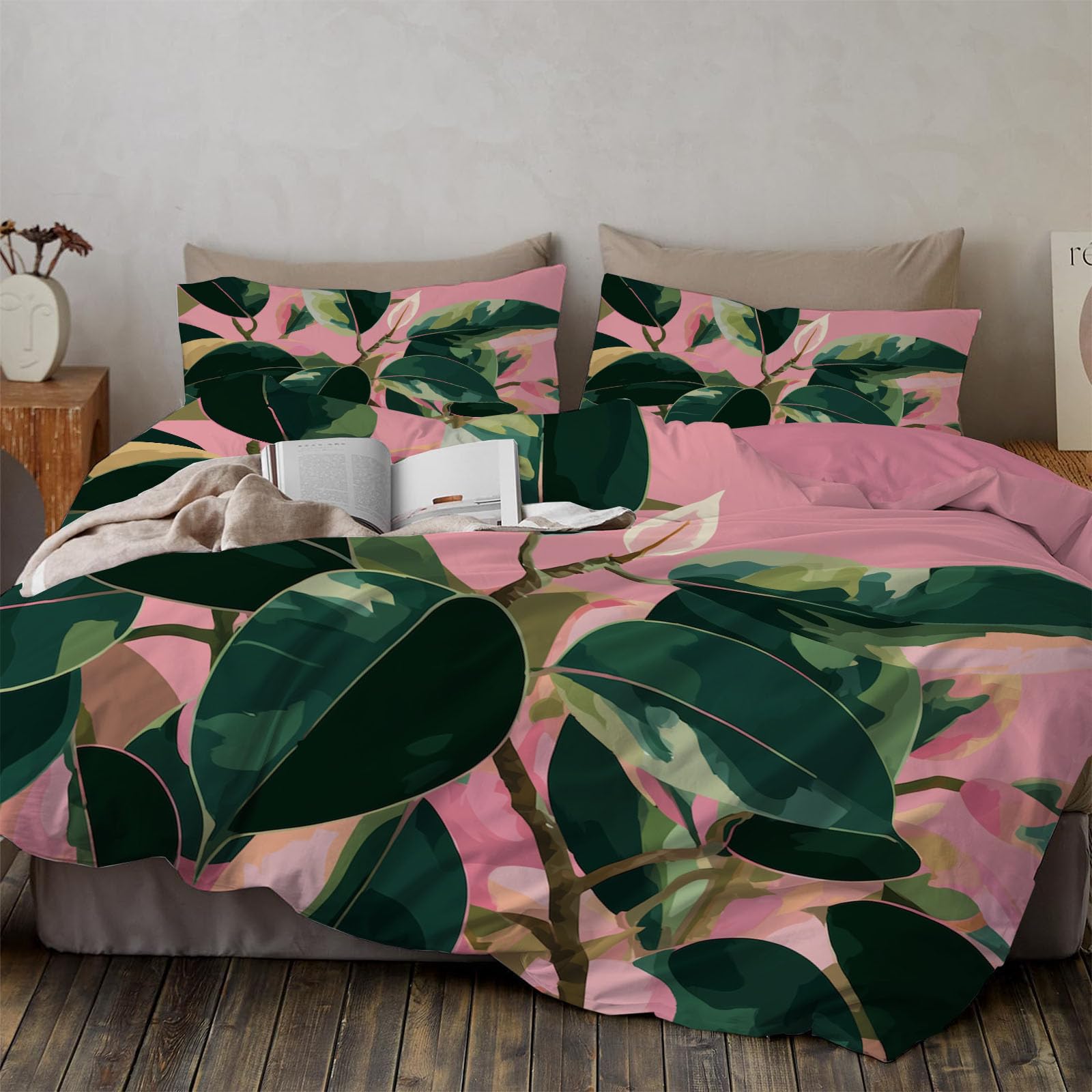 Parure de Lit Plantes Tropicales pour une Chambre Ambiance Jungle Chic