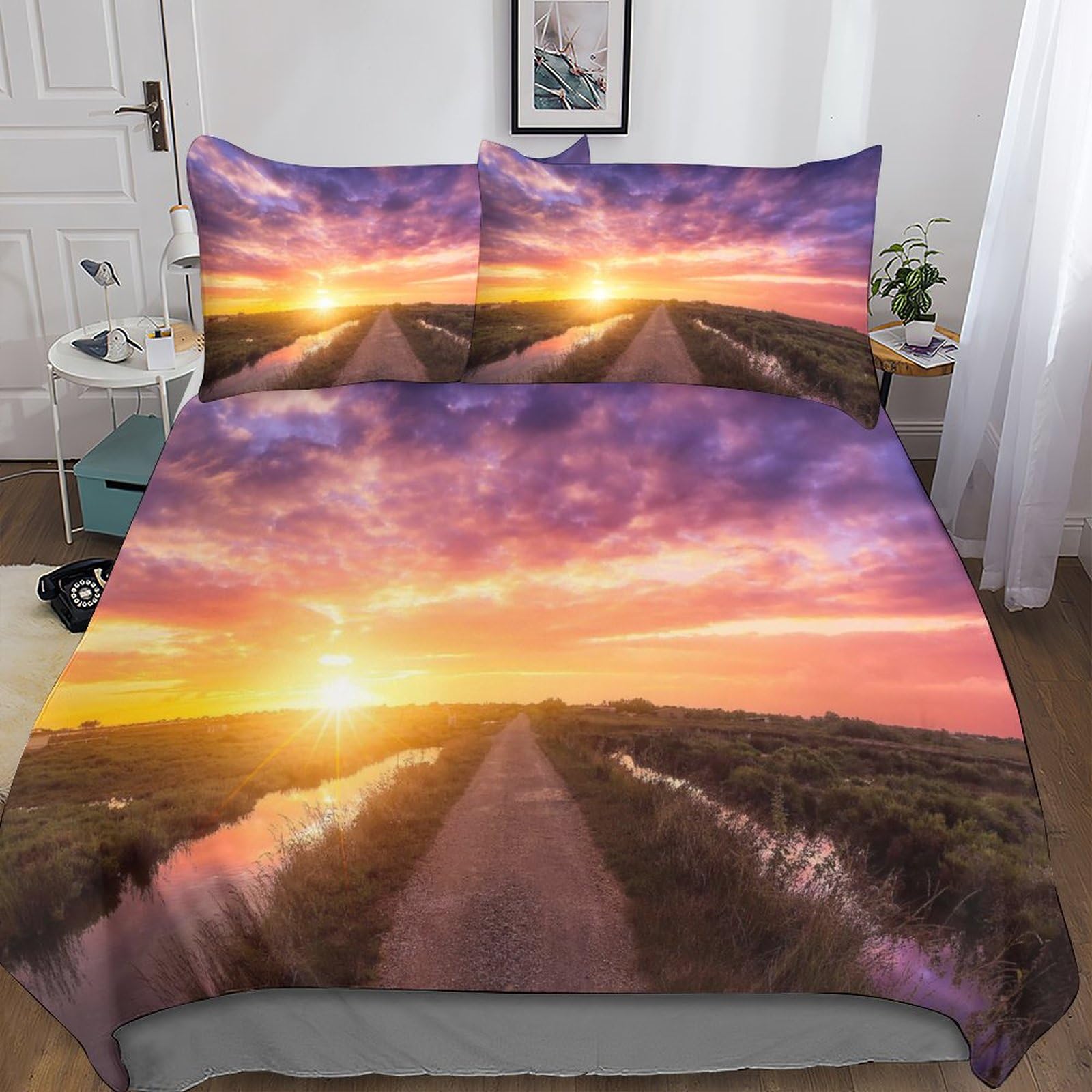Housse de couette personnalisée avec photo 220x240cm parure de lit microfibre 3 pièces