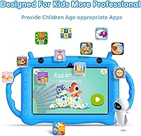 Vista 2 de Tablet de 7 pulgadas para niños de 2 a 10 años, tableta de aprendizaje educativo Android 12 con funda a prueba de golpes, 2 GB de RAM+32 GB de ROM