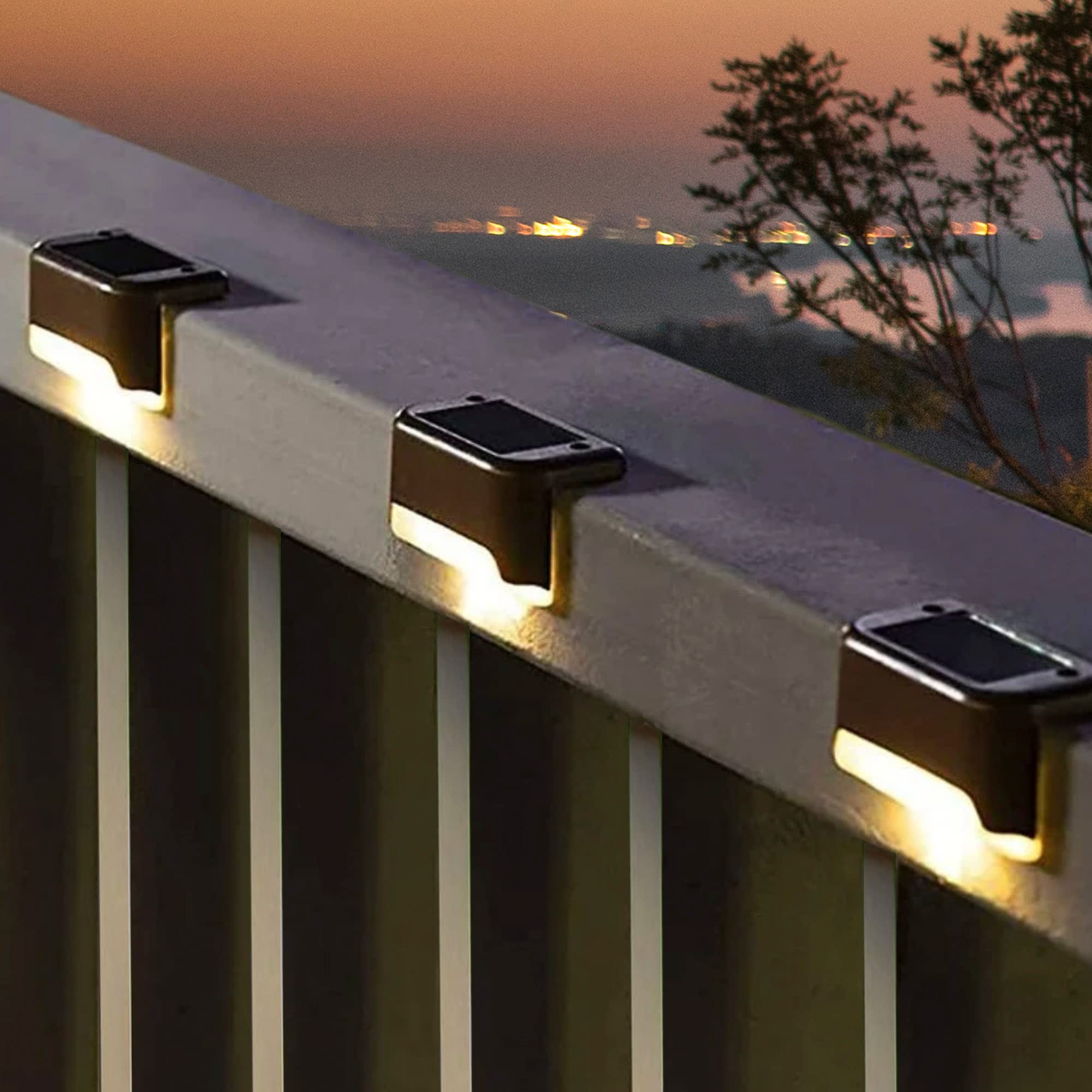 AKTIVE 61560, Pack de 6 Lámparas solares de luz cálida, Luz continua entre 6 y 8 horas, Impermeable, farolas solares, luces solares led exterior, Para escaleras, barandillas y paredes — view 2