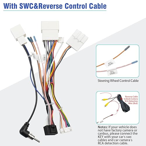 Miniatura 6 de Kit de arnés de cable de radio de coche de 16 pines de repuesto para Toyota Prado Camry Highlander Pruis Sienna Sequoia con amplificador JBL,