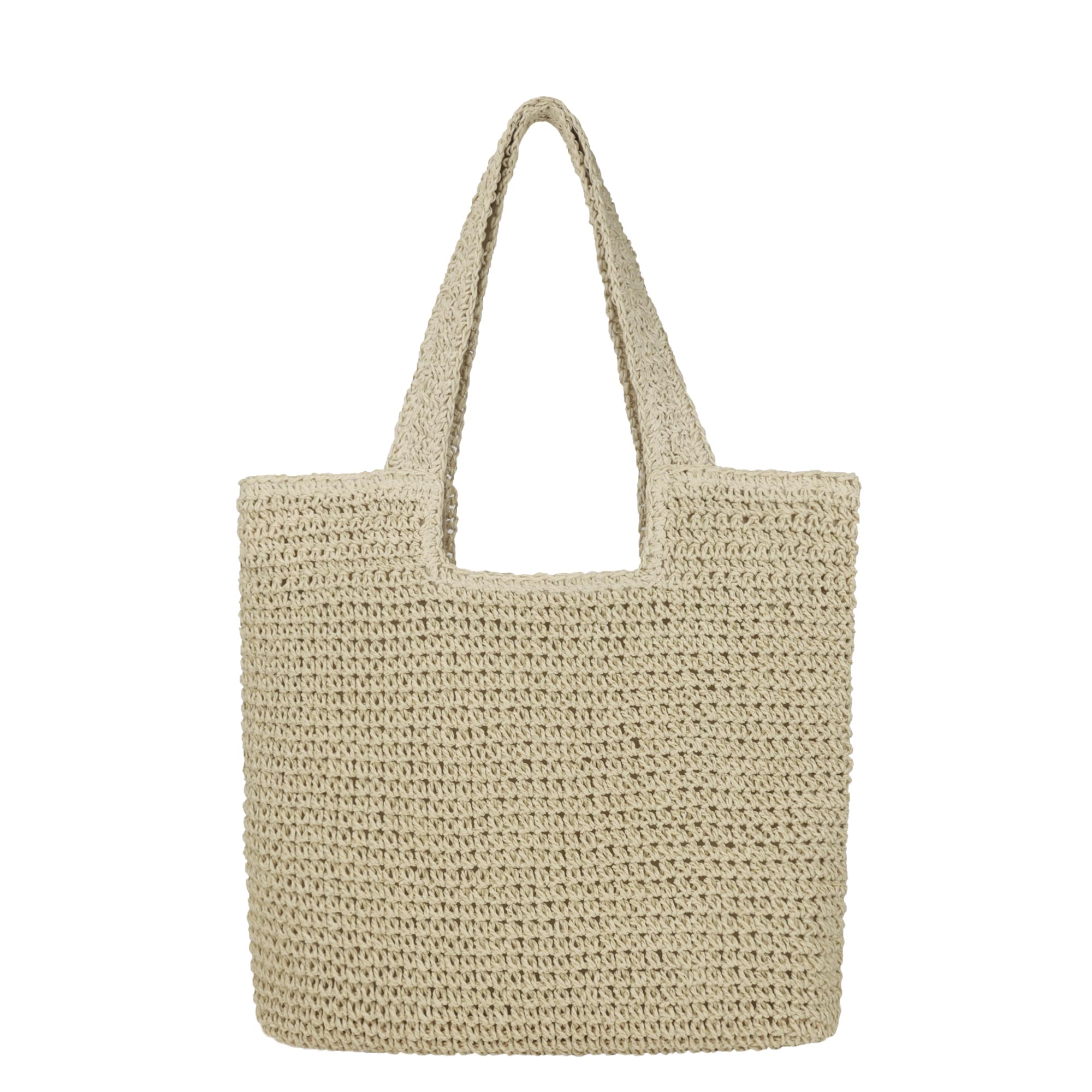 Women Large Straw Beach Bag Handmade Woven Shoulder Bags Hobo Tote Handbag Summer Purse