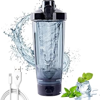BORDEAG Mezclador Eléctrico: Recargable por USB, Tritan, Sin BPA, Para Gimnasio, Oficina Y Viajes (Negro 650ML)