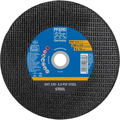 Bulk Pack 3 x Ps Flat Steel Cutting Disc - 230mm x 22.2mm Bore