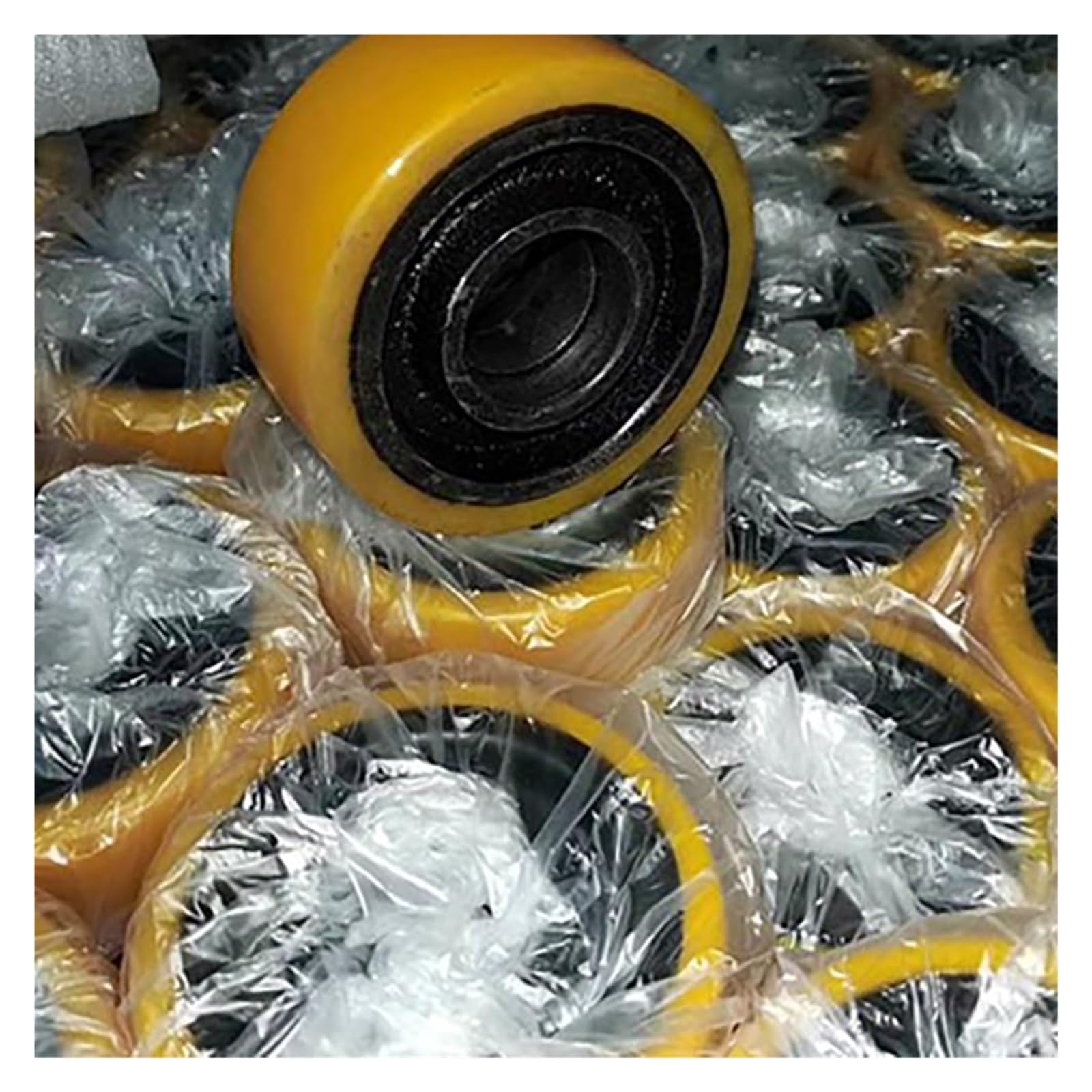 Rulli per transpallet, Set completo di ruote in PU for transpallet/camion senza cuscinetto, foro rullo for transpallet da 20 mm, dimensioni multiple, ruota motrice ausiliaria(100x40x47 14)