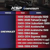Vista 3 de KSP PERFORMANCE Espaciadores de rueda 6x5.5 para Chevy Silverado GMC Sierra, espaciador centrico de 2 pulgadas 6x139.7mm Lug para Suburban Express
