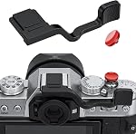 XT30III Thumb Up Grip with Shutter Button for Fuji Fujifilm XT30 III II XT20 XT10 Camera, Metal X-T30 III Thumb Grip with Hot Shoe Cover Protector Thumb Rest Support Not Affect The Use of Dial -Silver | Metal X-T30III X-T20 X-T10 Thumb Grip with Hot