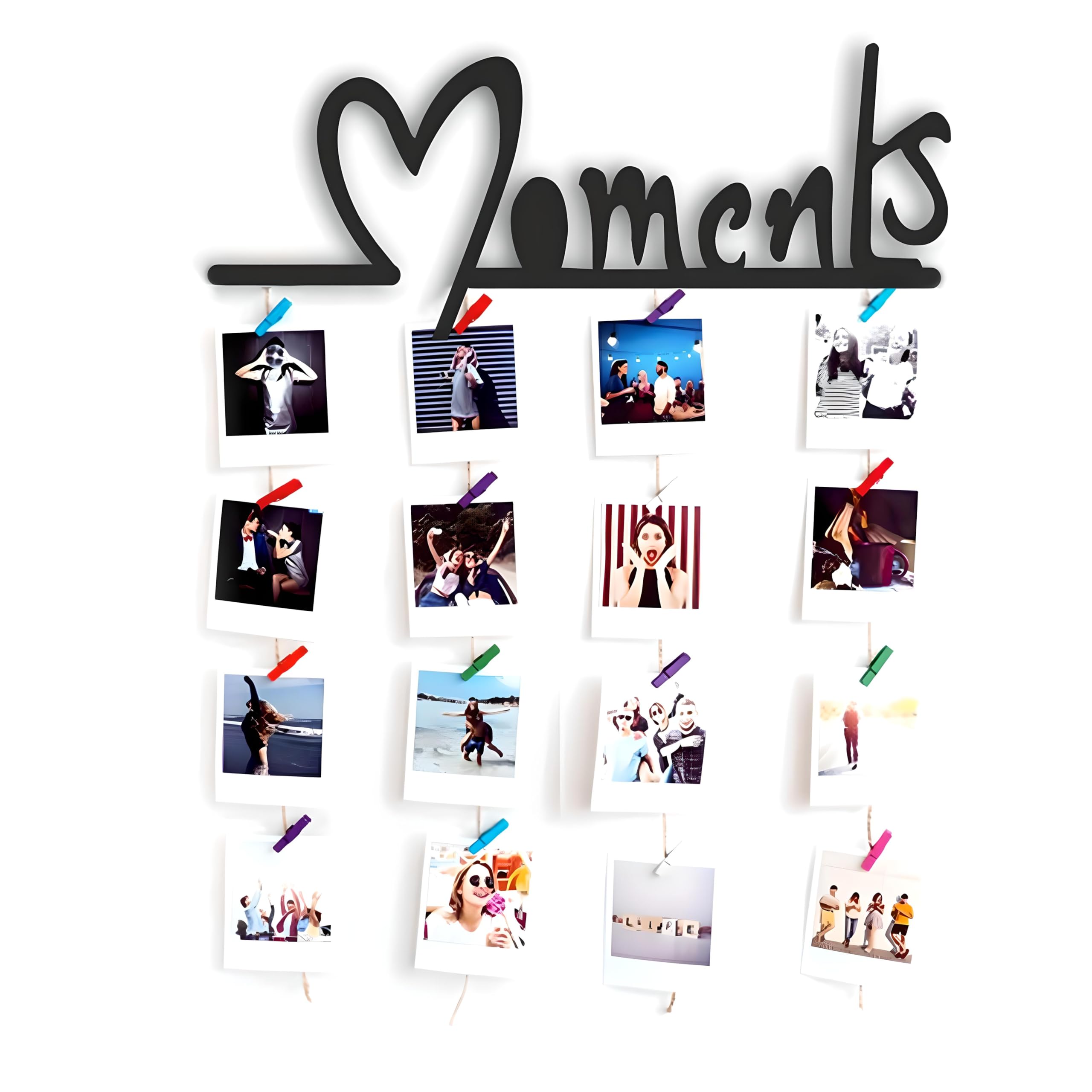 VAH- Kya Bat Hai !! Wood Moment Words photo frame, photo frames for wall decoration, photo frames, photo frame for wall, frames, photo frame set, wall photo frames for home decoration (Multicolour)